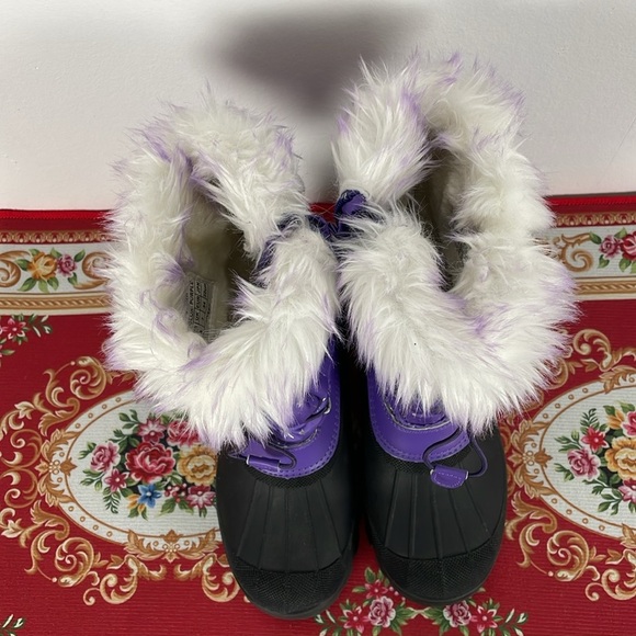 Dream Paris Kids 3 Warm Snow Boots  Waterproof Ksnow Faux Fur Lace Up Closure - Picture 2 of 9